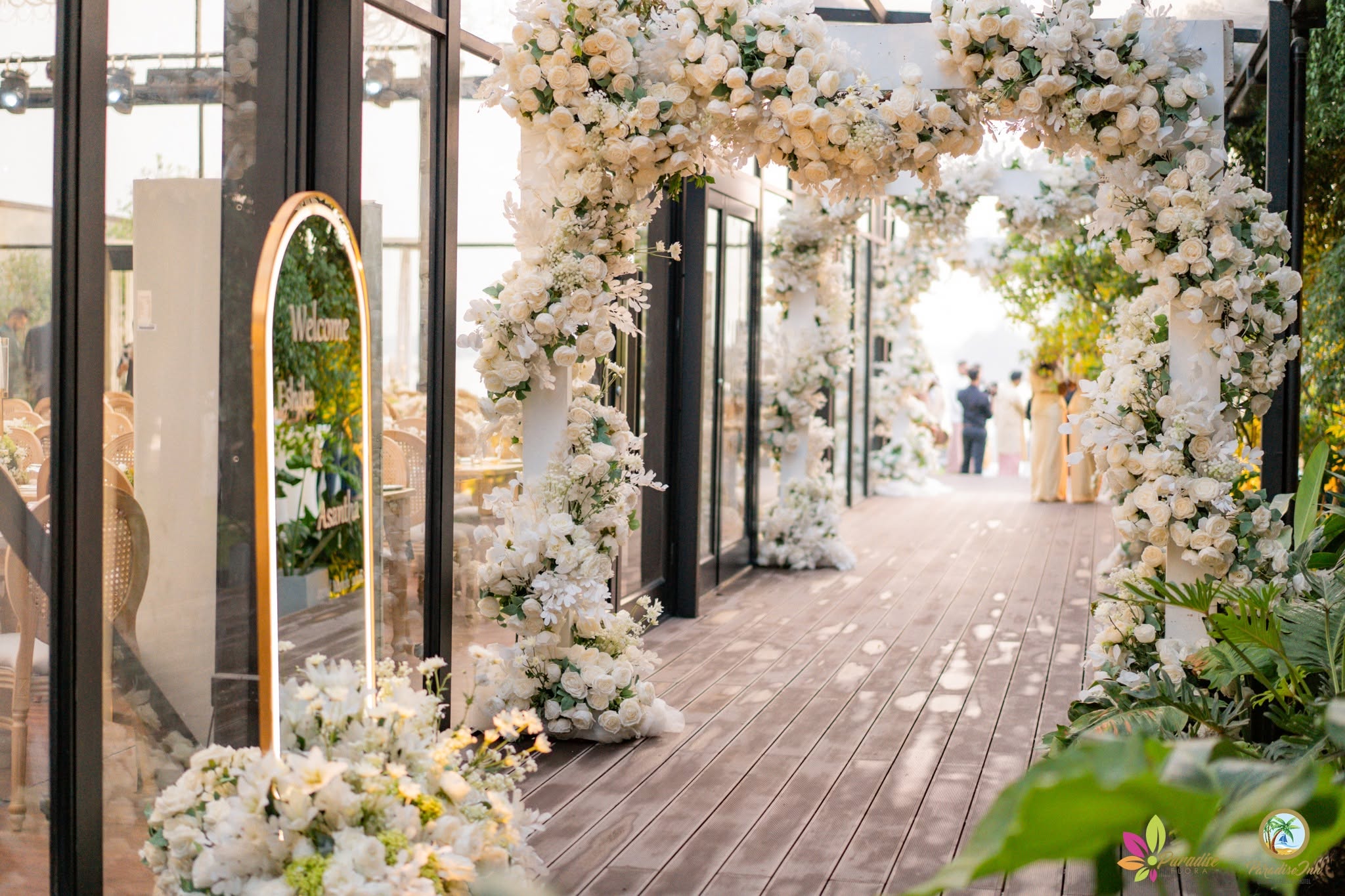 Garden floral installation